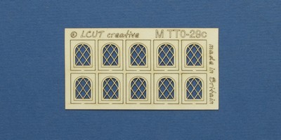 M TT0-29c TT:120 kit of 10 casement windows with lattice - round top